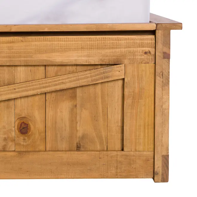 CAMA KING COM 2 GAVETAS 1,93 M CRATES - ENCERADO CASTANHO - Foto 5