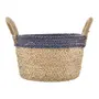 CESTO 28 CM X 18 CM OCEAN - FIBRA NATURAL/AZUL - Foto 1
