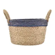 CESTO 28 CM X 18 CM OCEAN - FIBRA NATURAL/AZUL - Foto 1