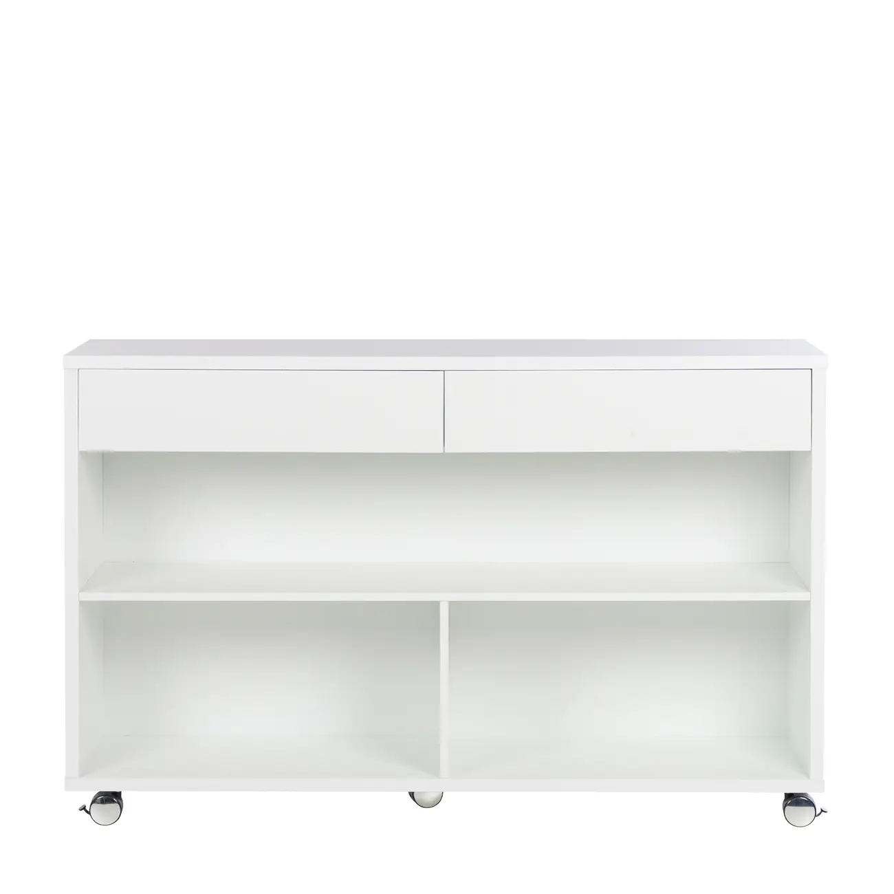 APARADOR COM 2 GAVETAS 1,37 M X 35 CM DIO - BRANCO - Foto 1
