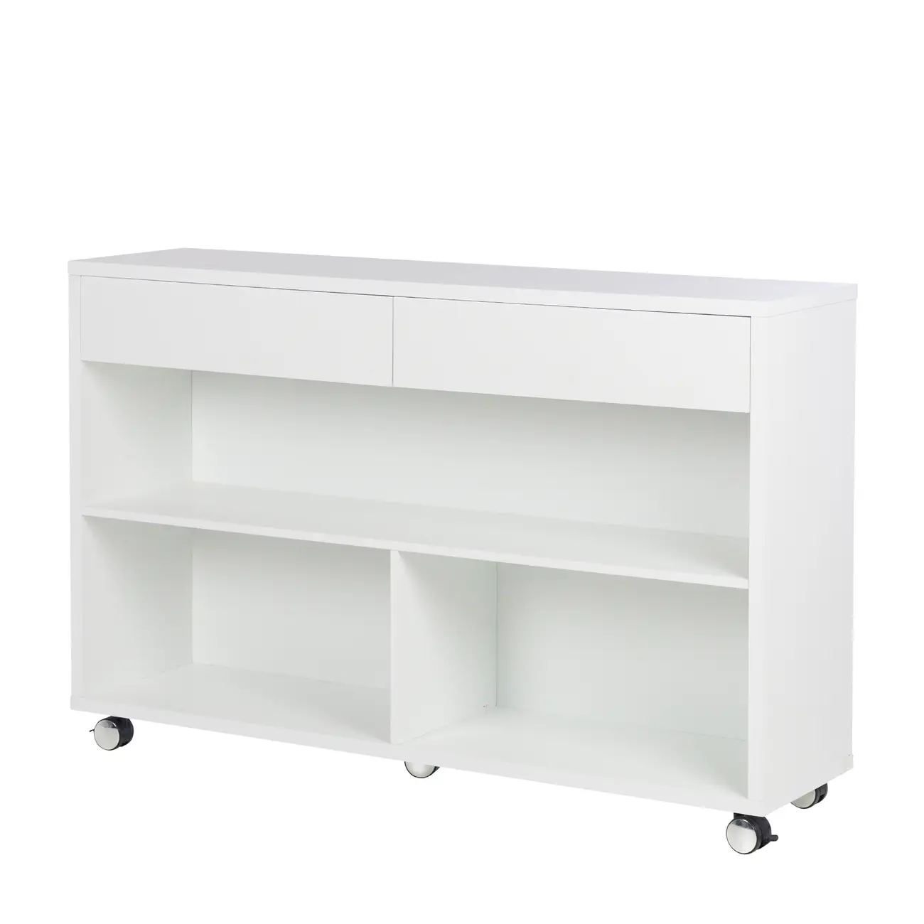 APARADOR COM 2 GAVETAS 1,37 M X 35 CM DIO - BRANCO - Foto 2