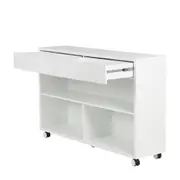 APARADOR COM 2 GAVETAS 1,37 M X 35 CM DIO - BRANCO - Foto 4