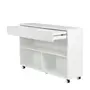 APARADOR COM 2 GAVETAS 1,37 M X 35 CM DIO - BRANCO - Foto 4