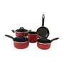 JOGO DE PANELAS 5 PEÇAS CHILLI - TOMATE/PRETO - Foto 1