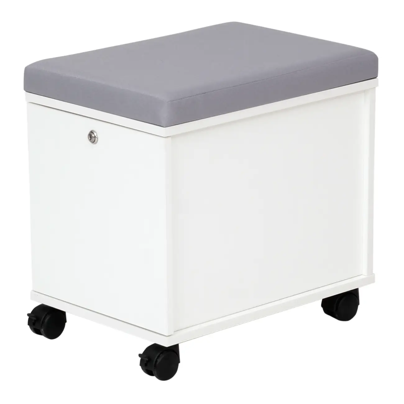 LOCKER COM RODÍZIOS E 1 PORTA BASCULANTE ALETA - BRANCO/CINZA CLARO - Foto 2