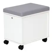 LOCKER COM RODÍZIOS E 1 PORTA BASCULANTE ALETA - BRANCO/CINZA CLARO - Foto 2