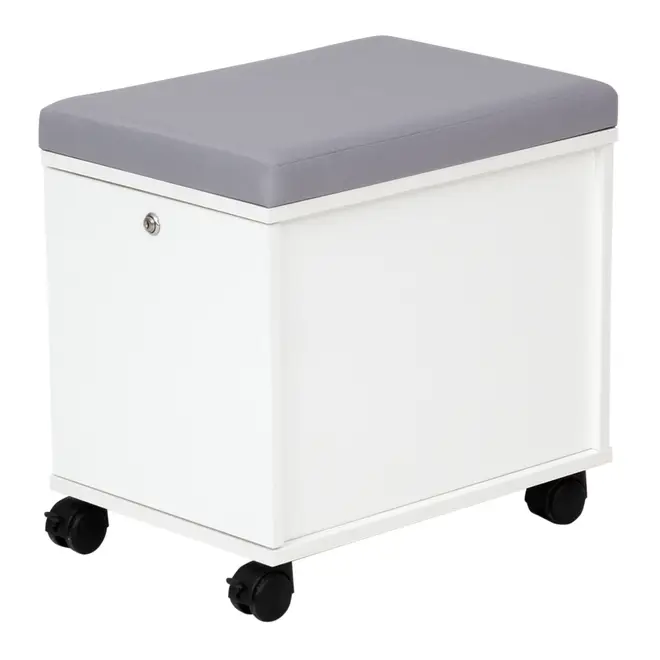 LOCKER COM RODÍZIOS E 1 PORTA BASCULANTE ALETA - BRANCO/CINZA CLARO - Foto 2