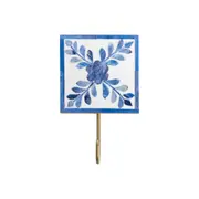 GANCHO DE PAREDE ALFAMA - AZUL/BRANCO - Foto 1