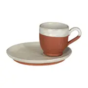 XÍCARA CAFÉ 40 ML PALEO - BRANCO/ARGILA - Foto 2
