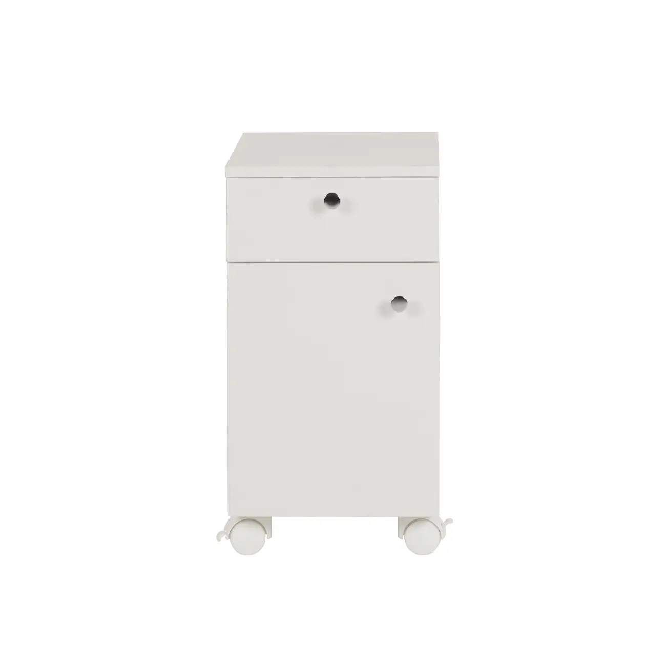 GABINETE PARA BANHEIRO 1 PORTA/1 GAVETA COM RODÍZIOS BIANC - BRANCO - Foto 1