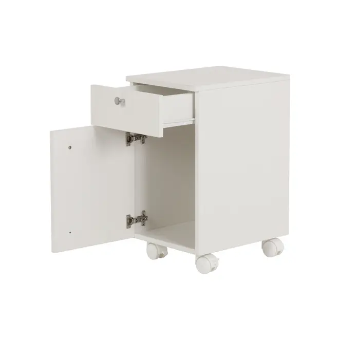 GABINETE PARA BANHEIRO 1 PORTA/1 GAVETA COM RODÍZIOS BIANC - BRANCO - Foto 4