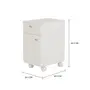 GABINETE PARA BANHEIRO 1 PORTA/1 GAVETA COM RODÍZIOS BIANC - BRANCO - Foto 5