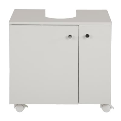 GABINETE PARA BANHEIRO 2 PORTAS COM RODÍZIOS BIANC