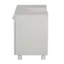 GABINETE PARA BANHEIRO 2 PORTAS COM RODÍZIOS BIANC - BRANCO - Foto 2