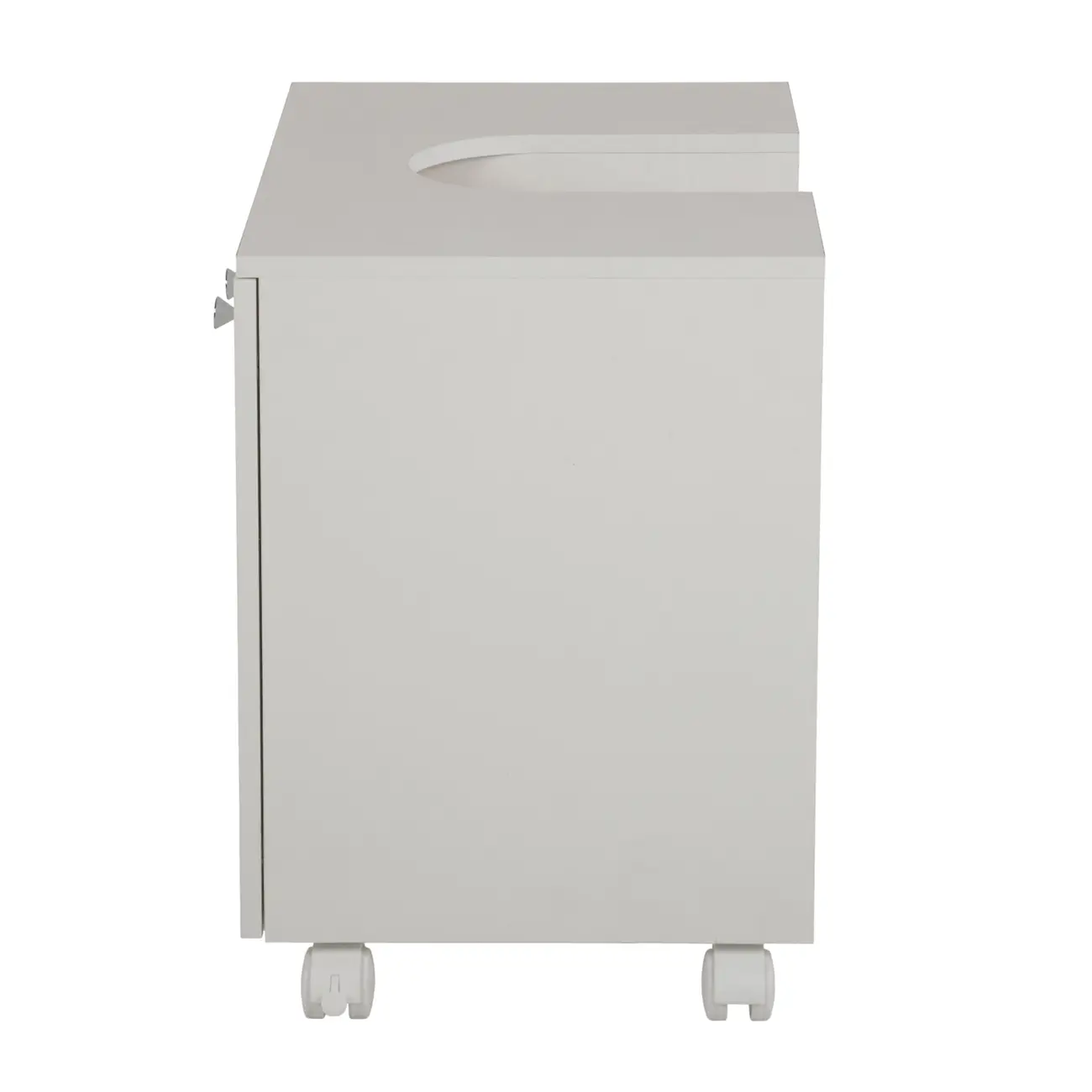 GABINETE PARA BANHEIRO 2 PORTAS COM RODÍZIOS BIANC - BRANCO - Foto 2