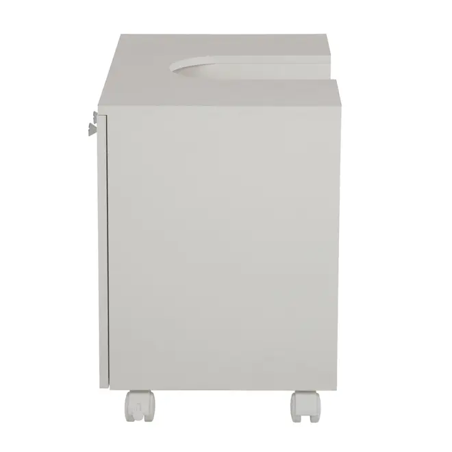 GABINETE PARA BANHEIRO 2 PORTAS COM RODÍZIOS BIANC - BRANCO - Foto 2