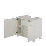 GABINETE PARA BANHEIRO 2 PORTAS COM RODÍZIOS BIANC - BRANCO - Foto 3
