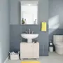 GABINETE PARA BANHEIRO 2 PORTAS COM RODÍZIOS BIANC - BRANCO - Foto 5