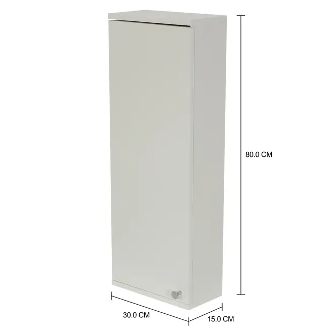 GABINETE PARA BANHEIRO SUPERIOR 1 PORTA BIANC - BRANCO - Foto 5