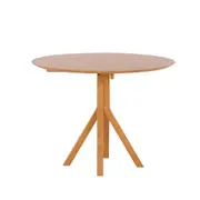 MESA DE JANTAR REDONDA 1 M CANTINA - AMÊNDOA - Foto 1