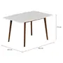 MESA DE JANTAR EXTENSÍVEL 1,36 M/1,76 M X 90 CM OREGON - NOZES/BRANCO - Foto 4