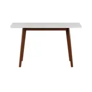 MESA DE JANTAR EXTENSÍVEL 1,36 M/1,76 M X 90 CM OREGON - NOZES/BRANCO - Foto 1