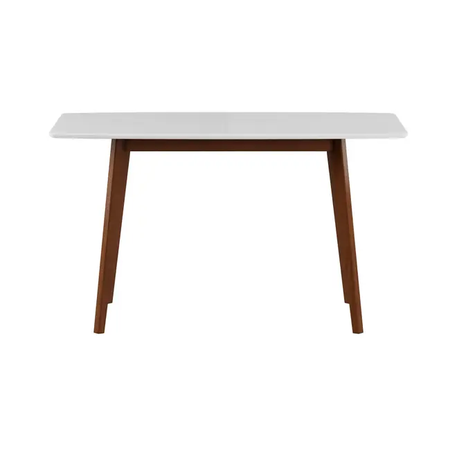 MESA DE JANTAR EXTENSÍVEL 1,36 M/1,76 M X 90 CM OREGON - NOZES/BRANCO - Foto 1