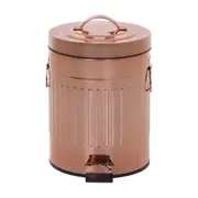 LIXEIRA COM PEDAL 5 L BOULEVARD - COBRE - Foto 1