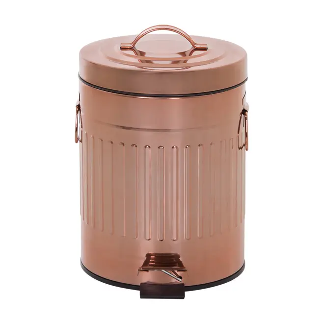 LIXEIRA COM PEDAL 5 L BOULEVARD - COBRE - Foto 1
