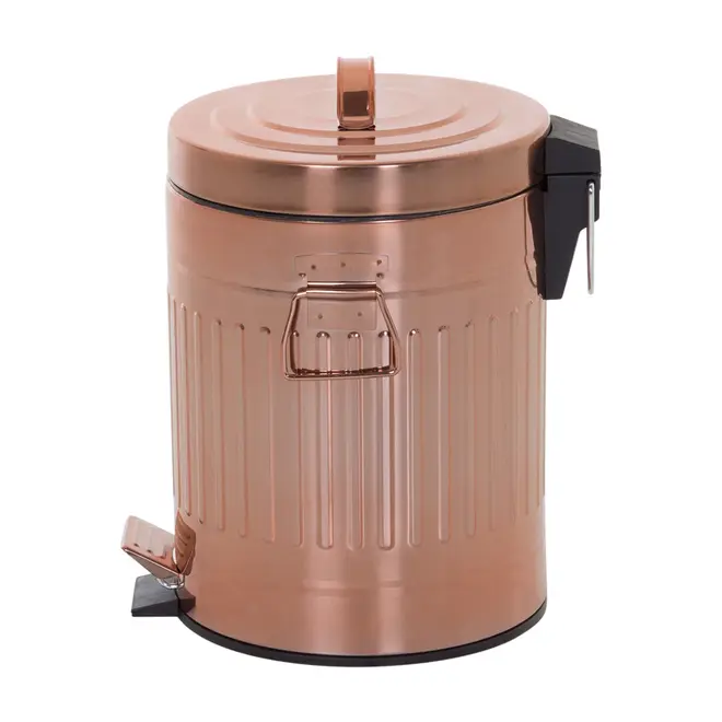 LIXEIRA COM PEDAL 5 L BOULEVARD - COBRE - Foto 3