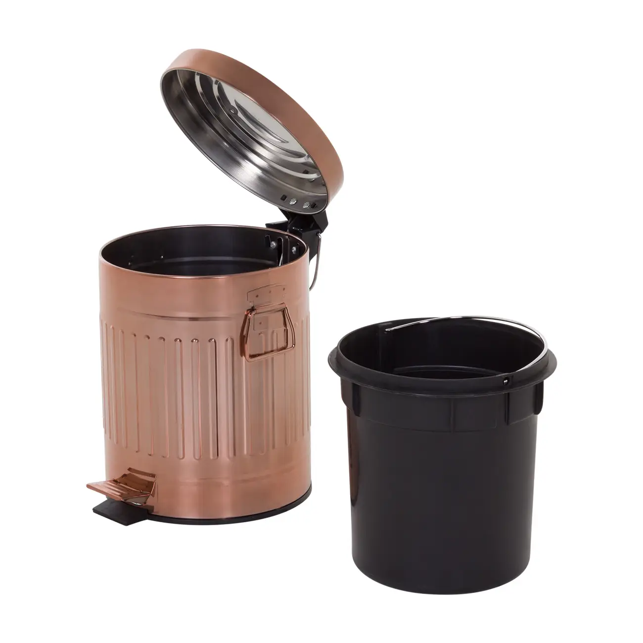 LIXEIRA COM PEDAL 5 L BOULEVARD - COBRE - Foto 5
