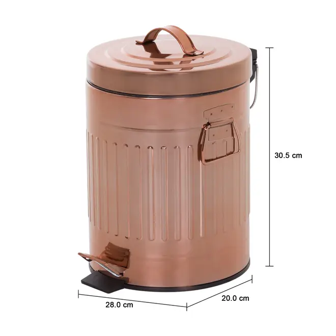 LIXEIRA COM PEDAL 5 L BOULEVARD - COBRE - Foto 6