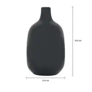 VASO GARRAFA 17 CM CÁSPIO - PRETO - Foto 3