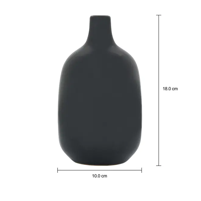 VASO GARRAFA 17 CM CÁSPIO - PRETO - Foto 3
