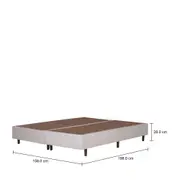 BASE PARA CAMA BOX QUEEN 1,58 M MIDDLE - CINZA/PRETO - Foto 4