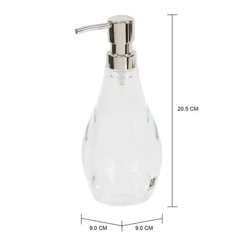 Imagem com medidas do produto PORTA-SABONETE LÍQUIDO DROPLET
