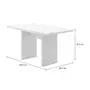 MESA DE JANTAR 1,30 M X 80 CM GLEEN - BRANCO/BRANCO - Foto 4