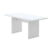MESA DE JANTAR 1,60 M X 80 CM GLEEN - BRANCO/BRANCO - Foto 2