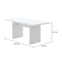 MESA DE JANTAR 1,60 M X 80 CM GLEEN - BRANCO/BRANCO - Foto 4