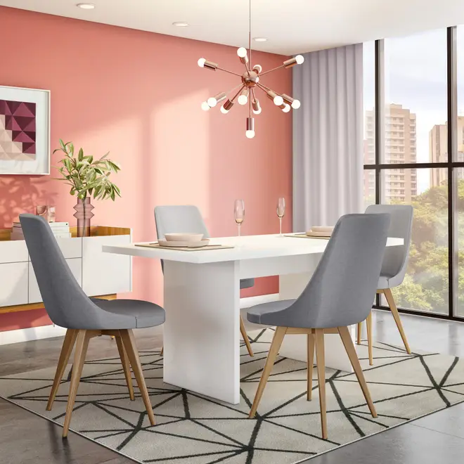MESA DE JANTAR 1,60 M X 80 CM GLEEN - BRANCO/BRANCO - Foto 5