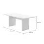 MESA DE JANTAR 1,80 M X 90 CM GLEEN - BRANCO/BRANCO - Foto 4