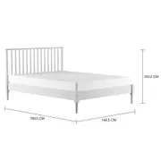 CAMA DE CASAL 1,38 M SKAND - BRANCO - Foto 3