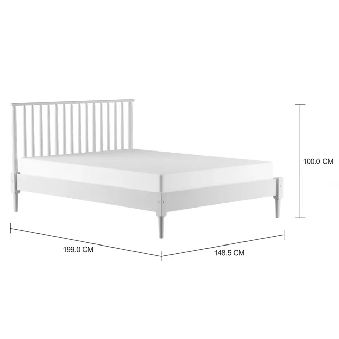 CAMA DE CASAL 1,38 M SKAND - BRANCO - Foto 3