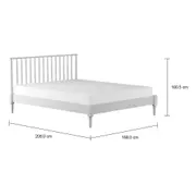 CAMA QUEEN 1,58 M SKAND - BRANCO - Foto 2