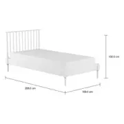 CAMA DE SOLTEIRO 98 CM SKAND - BRANCO - Foto 5