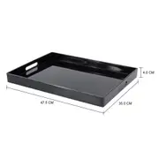 BANDEJA 48 CM X 35 CM NOIR - PRETO BRILHANTE - Foto 3