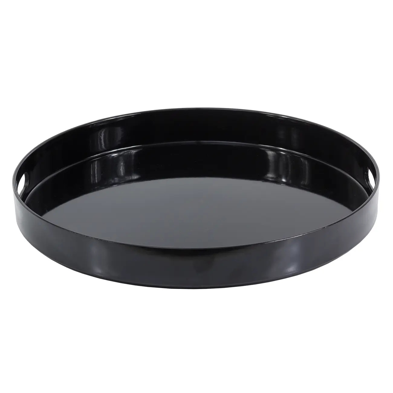BANDEJA REDONDA 35 CM NOIR - PRETO BRILHANTE - Foto 1