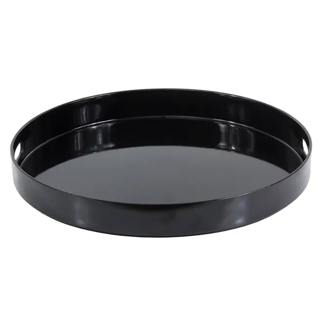BANDEJA REDONDA 35 CM NOIR - PRETO BRILHANTE - Foto 1