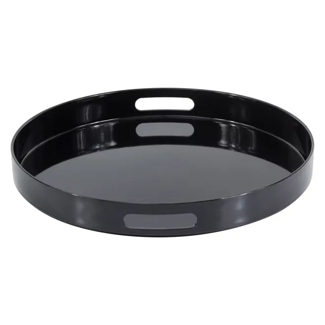BANDEJA REDONDA 35 CM NOIR - PRETO BRILHANTE - Foto 2
