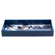BANDEJA 32 CM X 18 CM MAR E TERRA - AZUL/MARROM - Foto 1